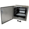Altelix 24x24x16 Stainless Steel Weatherproof NEMA Enclosure with Heavy Duty 19" Wide Adjustable 8U Rack Frame, Dual Cooling Fans, Single 120 VAC Duplex Outlet and Power Cord