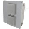 Altelix 14x12x6 Fiberglass Vented Weatherproof NEMA Enclosure with Aluminum Mounting Plate and 120 VAC Outlets