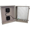 Altelix 20x16x12 Fiberglass Weatherproof Vented NEMA Enclosure with Cooling Fan and 120 VAC Outlets