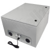 Altelix 28x24x16 Industrial DIN Rail Steel Weatherproof Enclosure with Dual 120 VAC Duplex Outlets, Power Cord and 85°F Turn-On Cooling Fans