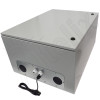 Altelix 32x24x16 Industrial DIN Rail Steel Weatherproof Enclosure with Dual Cooling Fans, Dual 120 VAC Duplex Outlets and Power Cord