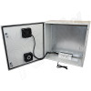 Altelix 24x24x12 Steel Weatherproof NEMA Enclosure with Dual Door Mounted Cooling Fans, Dual 120 VAC Duplex Outlets and Power Cord