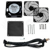 Thermostat Controlled 80x80x25mm Cooling Fan Kit - With 120VAC Power Cord and Thermostat