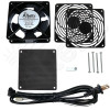 Thermostat Controlled 120x120x38mm Cooling Fan Kit - With 120VAC Power Cord and Thermostat
