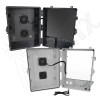 Altelix 17x14x9 Polycarbonate + ABS Vented RF Transparent Outdoor WiFi Enclosure with No-Drill PVC Equipment Mounting Plate, Cooling Fan, 120 VAC Outlets & Power Cord