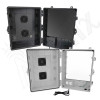 Altelix 17x14x9 Polycarbonate + ABS Vented RF Transparent Outdoor WiFi Enclosure with No-Drill PVC Equipment Mounting Plate, 120 VAC Outlets & Power Cord