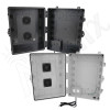 Altelix 17x14x9 Polycarbonate + ABS Vented RF Transparent Outdoor WiFi Enclosure with 120 VAC Outlets & Power Cord