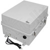 Altelix 17x14x9 Polycarbonate + ABS NEMA 4X RF Transparent Outdoor WiFi Enclosure with No-Drill PVC Equipment Mounting Plate, 120 VAC Outlets & Power Cord