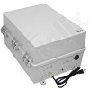 Altelix 17x14x9 Polycarbonate + ABS NEMA 4X RF Transparent Outdoor WiFi Enclosure with No-Drill PVC Equipment Mounting Plate, 120 VAC Outlets & Power Cord