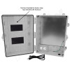 Altelix 17x14x9 Polycarbonate + ABS NEMA 4X Enclosure with Aluminum Equipment Mounting Plate, 120 VAC Outlets & Power Cord