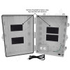 Altelix 17x14x9 Polycarbonate + ABS NEMA 4X RF Transparent Outdoor WiFi Enclosure with 120 VAC Outlets & Power Cord