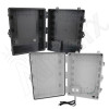 Altelix 17x14x9 Polycarbonate + ABS NEMA 4X RF Transparent Outdoor WiFi Enclosure with 120 VAC Outlets & Power Cord