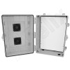 Altelix 17x14x9 Polycarbonate + ABS Vented RF Transparent Outdoor WiFi Enclosure with No-Drill PVC Equipment Mounting Plate