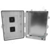 Altelix 17x14x9 Polycarbonate + ABS Vented Enclosure with Aluminum Equipment Mounting Plate