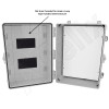 Altelix 17x14x9 Polycarbonate + ABS NEMA 4X RF Transparent Outdoor WiFi Enclosure with No-Drill PVC Equipment Mounting Plate