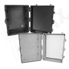 Altelix 17x14x9 Polycarbonate + ABS NEMA 4X RF Transparent Outdoor WiFi Enclosure with No-Drill PVC Equipment Mounting Plate