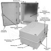 Altelix 17x14x9 Polycarbonate + ABS NEMA 4X Enclosure with Aluminum Equipment Mounting Plate