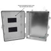 Altelix 17x14x9 Polycarbonate + ABS NEMA 4X Enclosure with Aluminum Equipment Mounting Plate