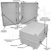 Altelix 17x14x9 Polycarbonate + ABS NEMA 4X RF Transparent Outdoor WiFi Enclosure