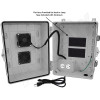 Altelix 14x11x9 Polycarbonate + ABS Vented RF Transparent Outdoor WiFi Enclosure with Cooling Fan, 120 VAC Outlets & Power Cord