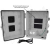 Altelix 14x11x9 Polycarbonate + ABS Vented RF Transparent Outdoor WiFi Enclosure with 120 VAC Outlets & Power Cord