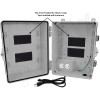 Altelix 14x11x9 Polycarbonate + ABS NEMA 4X RF Transparent Outdoor WiFi Enclosure with 120 VAC Outlets & Power Cord