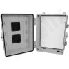 Altelix 14x11x9 Polycarbonate + ABS Vented RF Transparent Outdoor WiFi Enclosure with No-Drill PVC Equipment Mounting Plate
