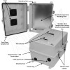 Altelix 14x11x9 Polycarbonate + ABS Vented Enclosure with Aluminum Equipment Mounting Plate