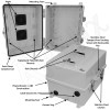 Altelix 14x11x9 Polycarbonate + ABS Vented RF Transparent Outdoor WiFi Enclosure