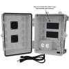 Altelix 12x9x9 Polycarbonate + ABS Vented RF Transparent Outdoor WiFi Enclosure with 120 VAC Outlets & Power Cord