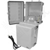 Altelix 12x9x9 Polycarbonate + ABS NEMA 4X Enclosure with Aluminum Equipment Mounting Plate, 120 VAC Outlets & Power Cord