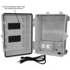 Altelix 12x9x9 Polycarbonate + ABS NEMA 4X Enclosure with Aluminum Equipment Mounting Plate, 120 VAC Outlets & Power Cord