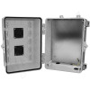 Altelix 12x9x9 Polycarbonate + ABS Vented Enclosure with Aluminum Equipment Mounting Plate