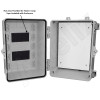 Altelix 12x9x9 Polycarbonate + ABS NEMA 4X RF Transparent Outdoor WiFi Enclosure with No-Drill PVC Equipment Mounting Plate