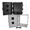 Altelix 17x14x7 Polycarbonate + ABS Vented RF Transparent Outdoor WiFi Enclosure with No-Drill PVC Equipment Mounting Plate, 120 VAC Outlets & Power Cord