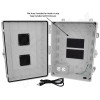 Altelix 17x14x7 Polycarbonate + ABS Vented RF Transparent Outdoor WiFi Enclosure with 120 VAC Outlets & Power Cord