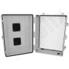 Altelix 17x14x7 Polycarbonate + ABS Vented RF Transparent Outdoor WiFi Enclosure with No-Drill PVC Equipment Mounting Plate