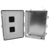 Altelix 17x14x7 Polycarbonate + ABS Vented Enclosure with Aluminum Equipment Mounting Plate