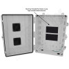 Altelix 17x14x7 Polycarbonate + ABS Vented RF Transparent Outdoor WiFi Enclosure