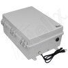 Altelix 17x14x7 Polycarbonate + ABS NEMA 4X RF Transparent Outdoor WiFi Enclosure with No-Drill PVC Equipment Mounting Plate, 120 VAC Outlets & Power Cord