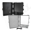Altelix 17x14x7 Polycarbonate + ABS NEMA 4X RF Transparent Outdoor WiFi Enclosure with No-Drill PVC Equipment Mounting Plate, 120 VAC Outlets & Power Cord
