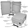 Altelix 17x14x7 Polycarbonate + ABS NEMA 4X RF Transparent Outdoor WiFi Enclosure with 120 VAC Outlets & Power Cord