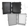 Altelix 17x14x7 Polycarbonate + ABS NEMA 4X RF Transparent Outdoor WiFi Enclosure with No-Drill PVC Equipment Mounting Plate