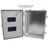 Altelix 17x14x7 Polycarbonate + ABS NEMA 4X Enclosure with Aluminum Equipment Mounting Plate