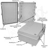 Altelix 17x14x7 Polycarbonate + ABS NEMA 4X RF Transparent Outdoor WiFi Enclosure