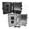 Altelix 14x11x7 Polycarbonate + ABS Vented Enclosure with Aluminum Equipment Mounting Plate, Cooling Fan, 120 VAC Outlets & Power Cord