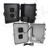Altelix 14x11x7 Polycarbonate + ABS Vented RF Transparent Outdoor WiFi Enclosure with Cooling Fan, 120 VAC Outlets & Power Cord