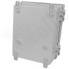 Altelix 14x11x7 Polycarbonate + ABS Vented RF Transparent Outdoor WiFi Enclosure with No-Drill PVC Equipment Mounting Plate, 120 VAC Outlets & Power Cord