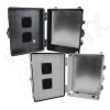 Altelix 14x11x7 Polycarbonate + ABS Vented Enclosure with Aluminum Equipment Mounting Plate