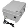 Altelix 14x11x7 Polycarbonate + ABS NEMA 4X Enclosure with Aluminum Equipment Mounting Plate, 120 VAC Outlets & Power Cord
